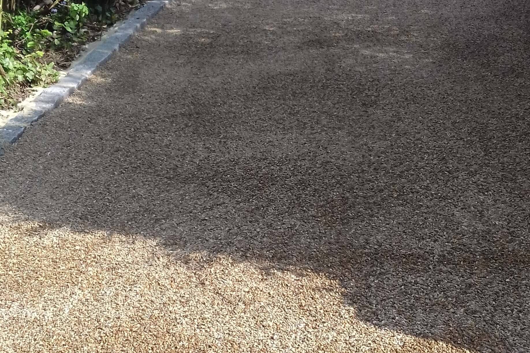 Tar and chip texture finish close view